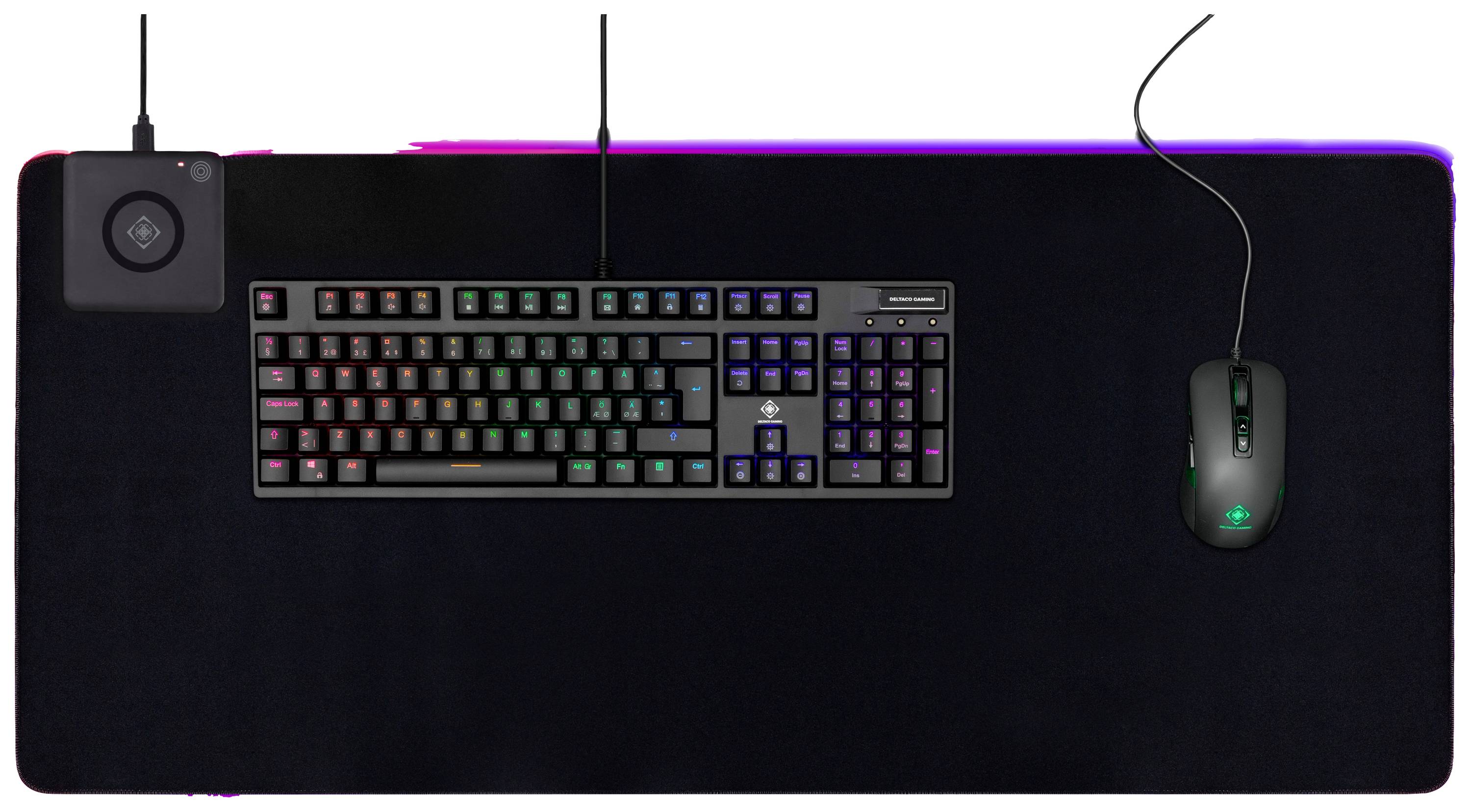 DELTACO GAMING DMP320 Gaming-Mauspad Beleuchtet Schwarz