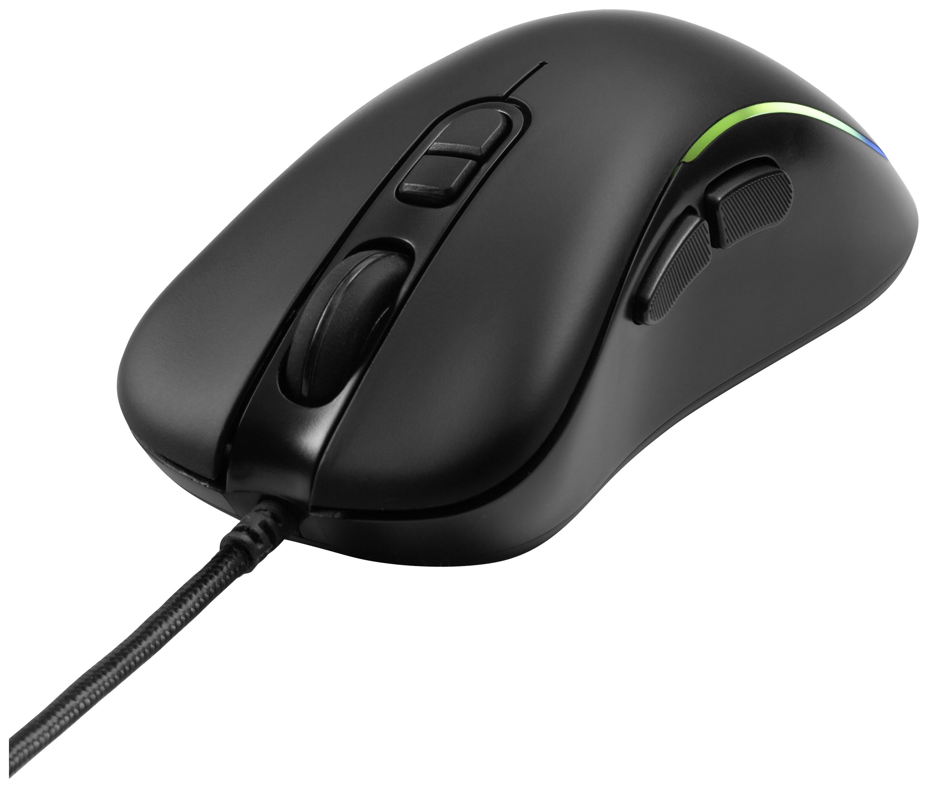 DELTACO GAMING DM120 Gaming-Maus Kabelgebunden Optisch Schwarz 7 Tasten 800 dpi, 1200 dpi, 1600 dpi