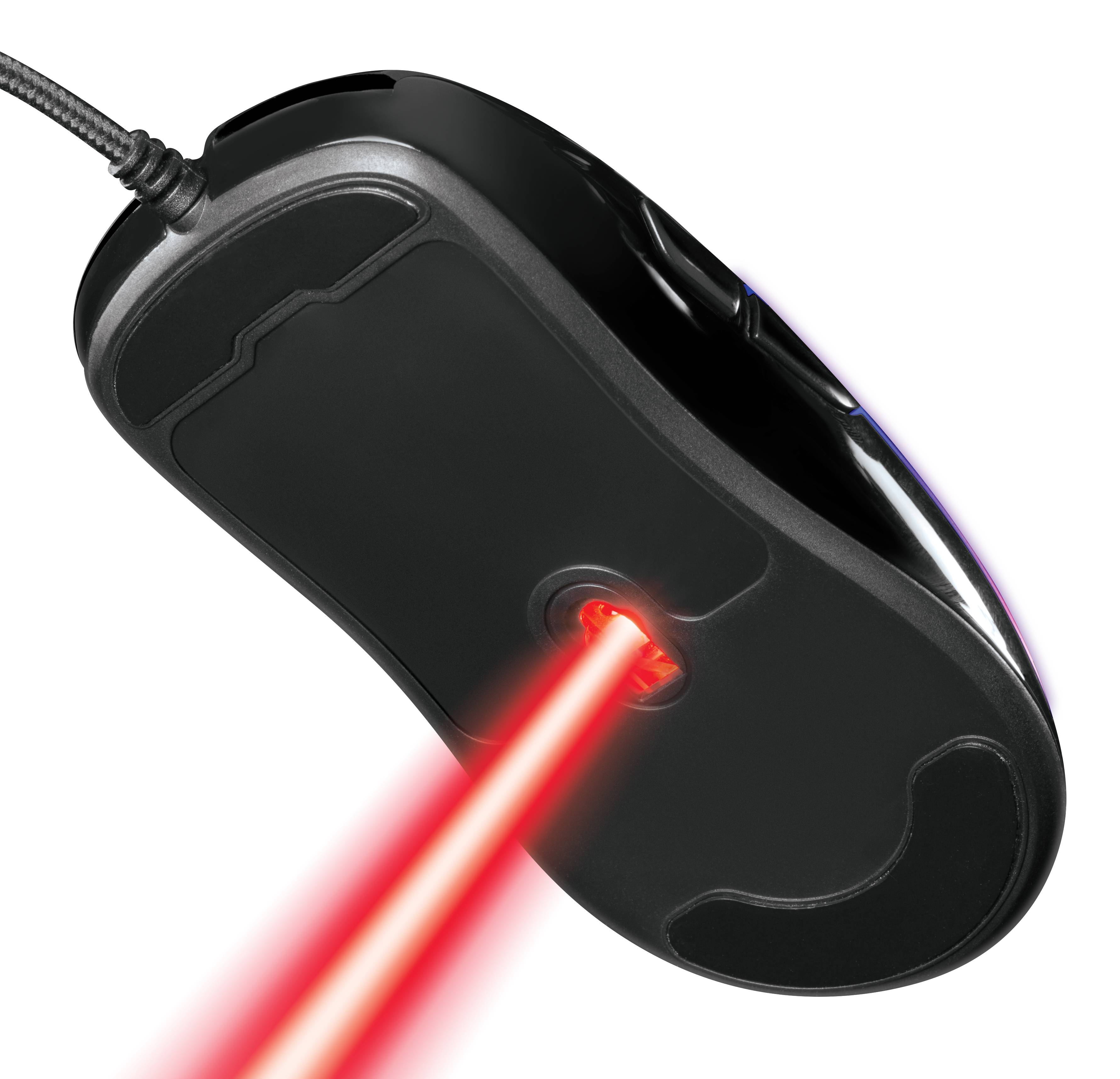 DELTACO GAMING DM410 Gaming-Maus Kabelgebunden Optisch Schwarz 6 Tasten 400 dpi, 800 dpi, 1200 dpi, 1600 dpi, 3200 dpi, 5000 dpi Beleuchtet