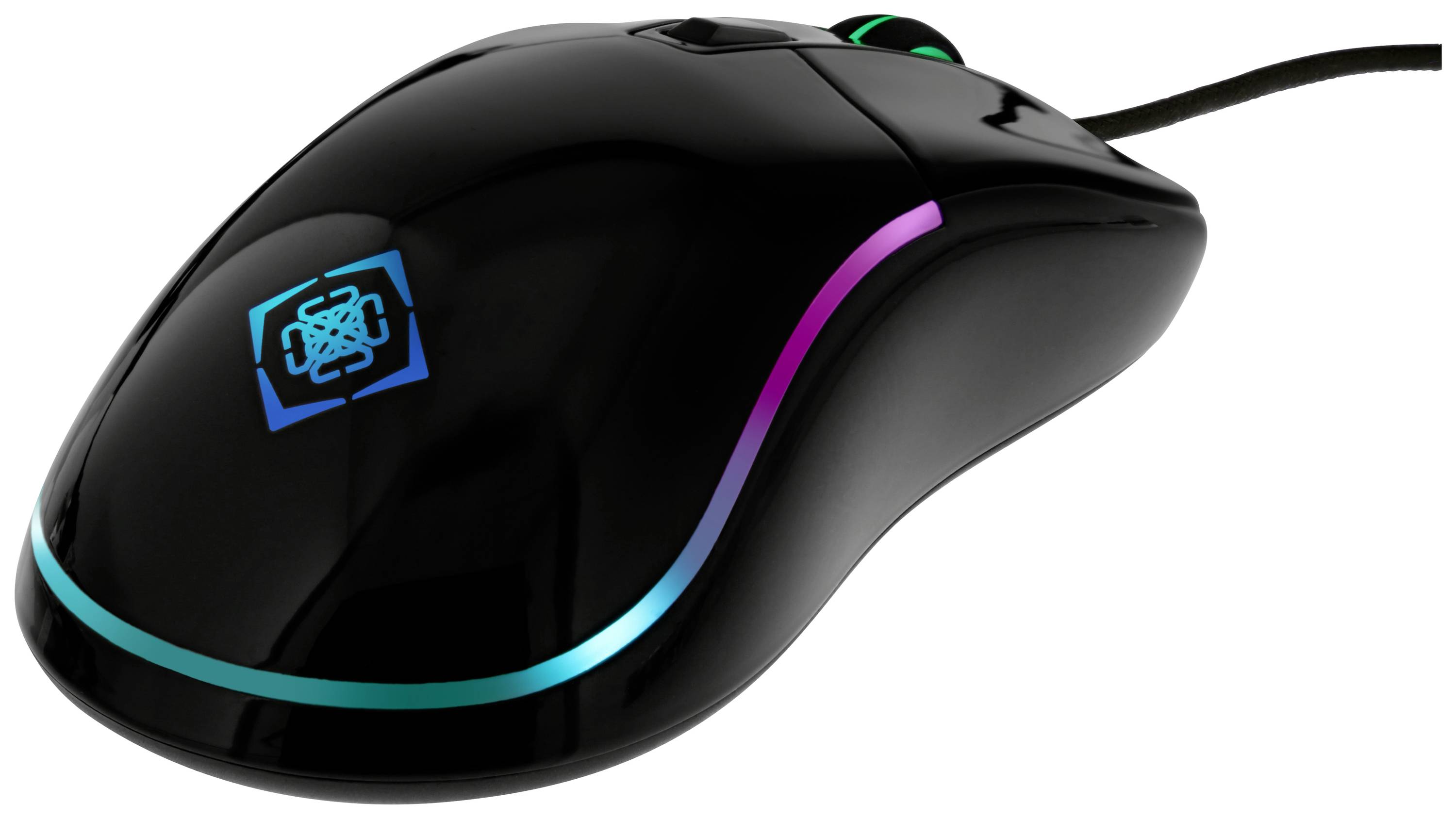 DELTACO GAMING DM410 Gaming-Maus Kabelgebunden Optisch Schwarz 6 Tasten 400 dpi, 800 dpi, 1200 dpi, 1600 dpi, 3200 dpi, 5000 dpi Beleuchtet