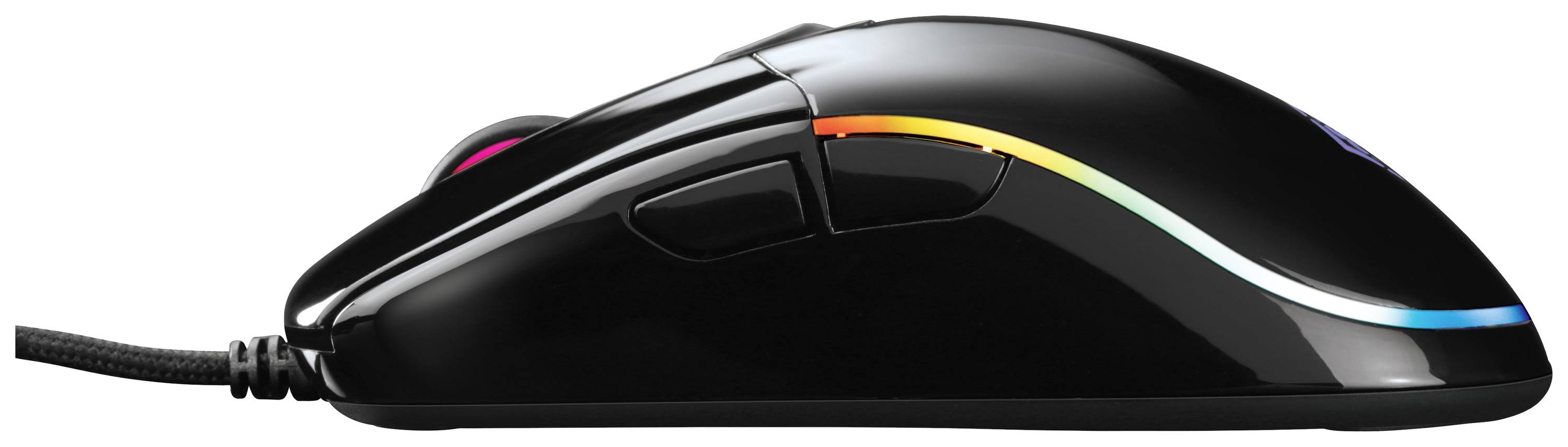 DELTACO GAMING DM410 Gaming-Maus Kabelgebunden Optisch Schwarz 6 Tasten 400 dpi, 800 dpi, 1200 dpi, 1600 dpi, 3200 dpi, 5000 dpi Beleuchtet