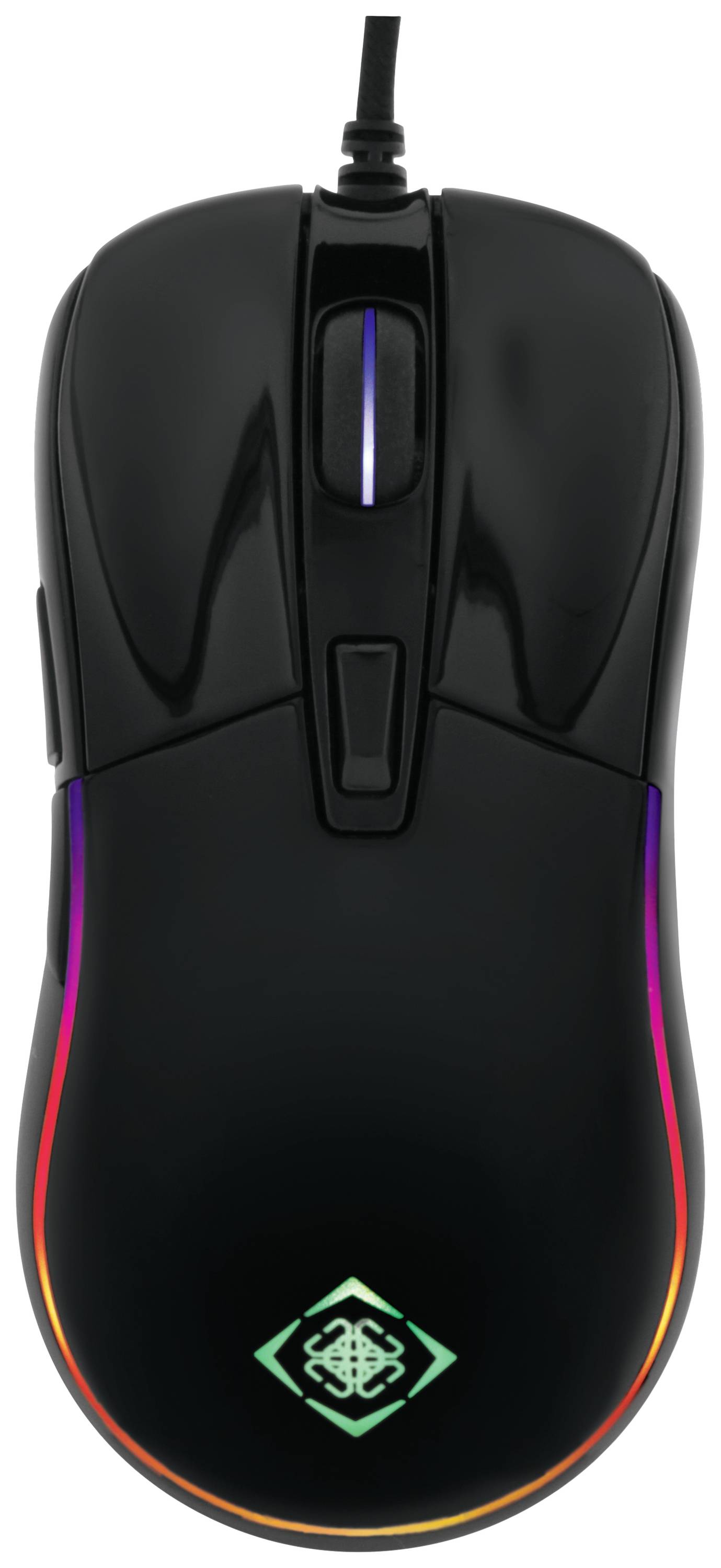 DELTACO GAMING DM410 Gaming-Maus Kabelgebunden Optisch Schwarz 6 Tasten 400 dpi, 800 dpi, 1200 dpi, 1600 dpi, 3200 dpi, 5000 dpi Beleuchtet