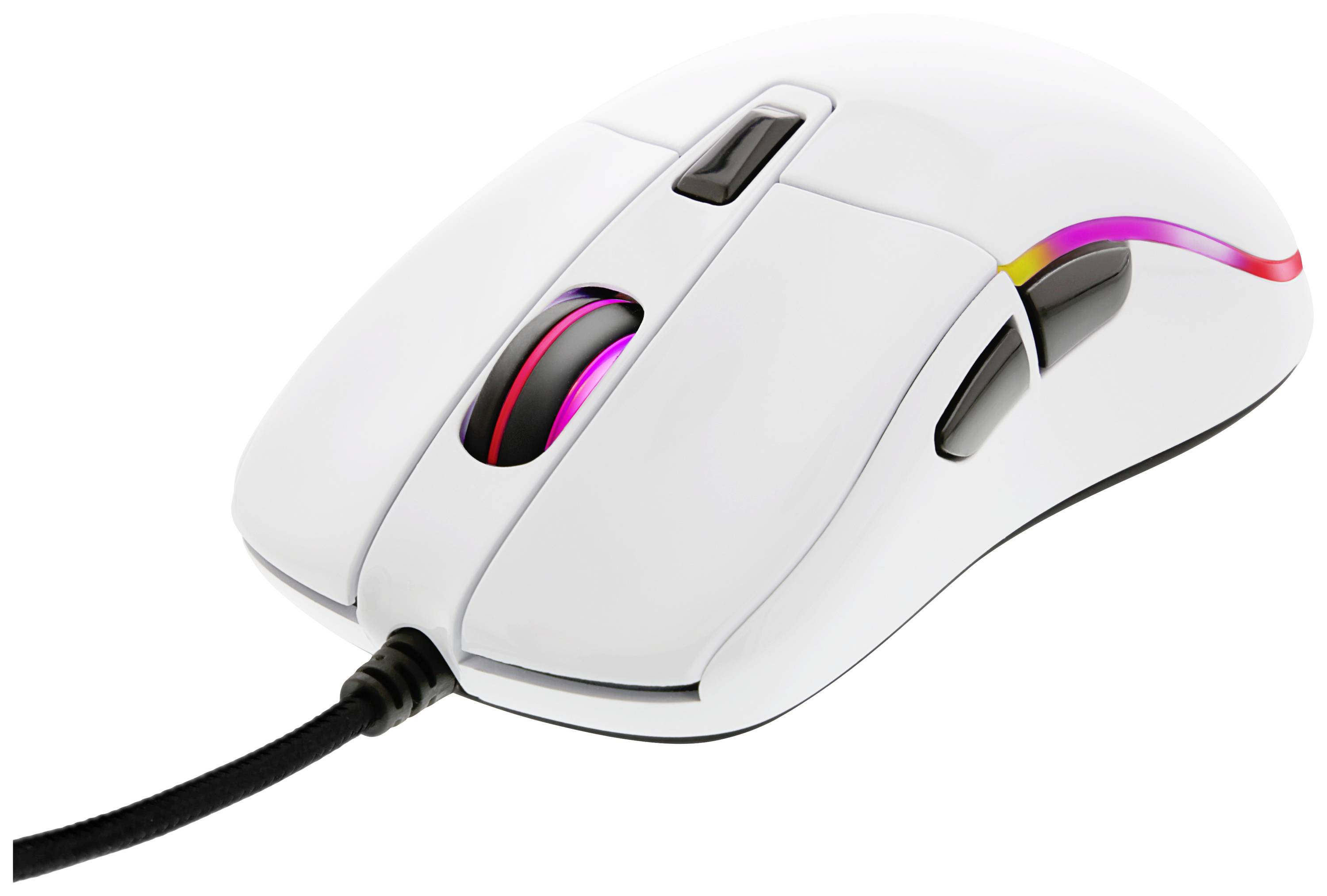 DELTACO GAMING GAM-085-W Gaming-Maus Kabelgebunden Optisch Weiß 6 Tasten 400 dpi, 800 dpi, 1200 dpi