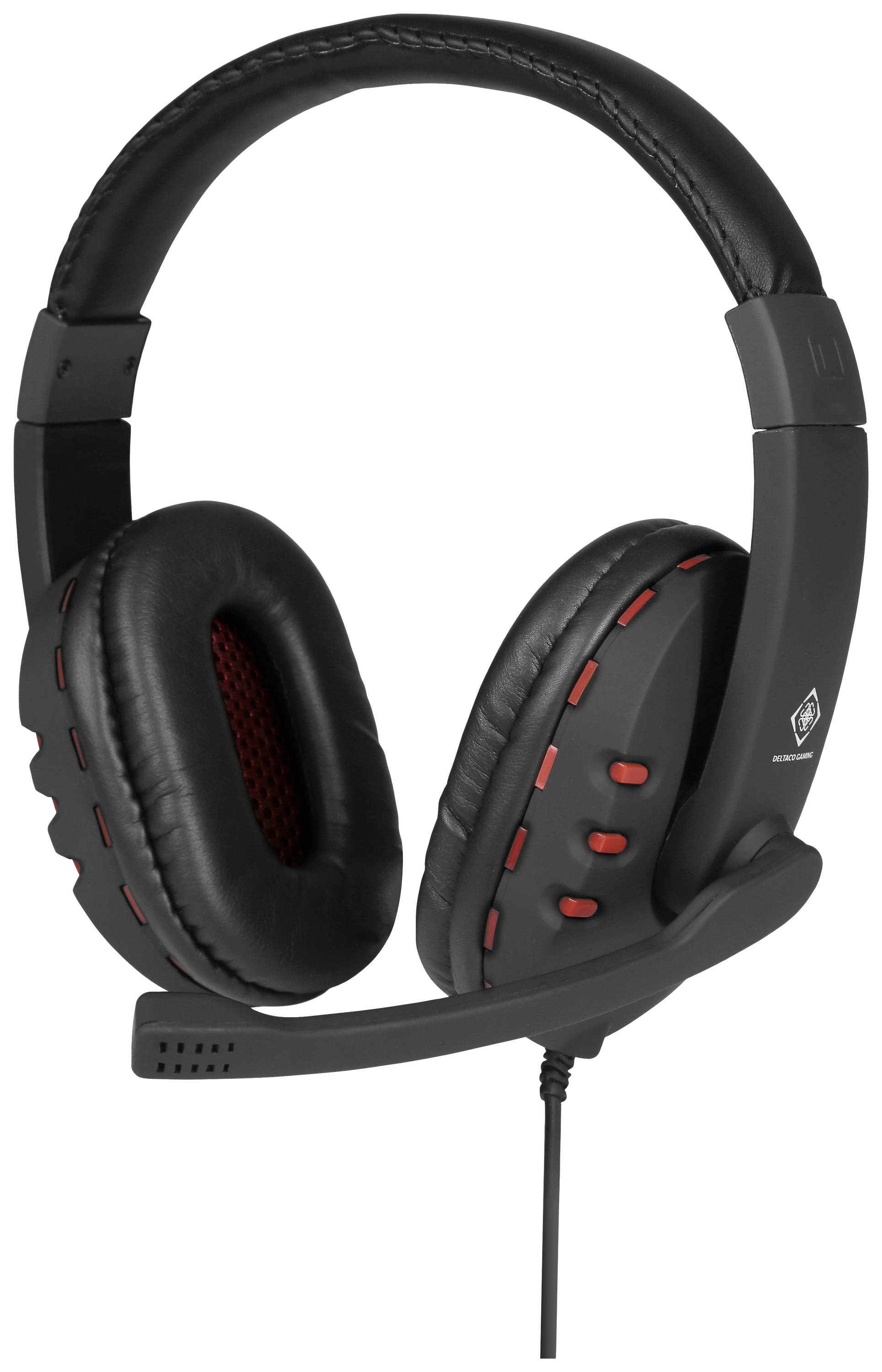 DELTACO GAMING GAM-023DE On Ear Headset kabelgebunden Stereo Schwarz Gaming