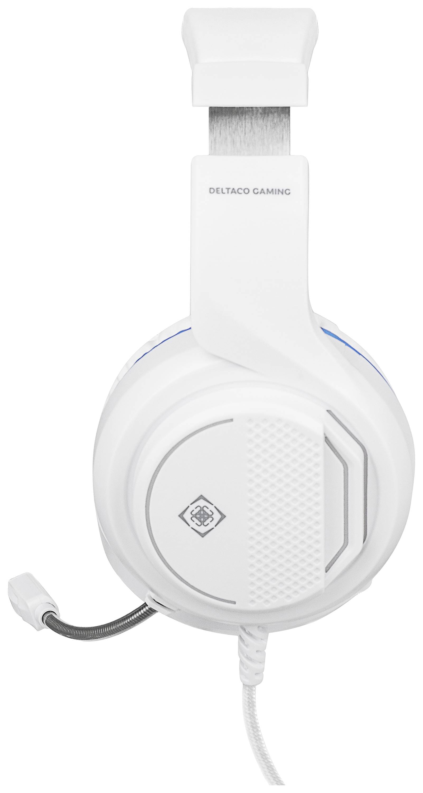 DELTACO GAMING GAM-127-W On Ear Headset kabelgebunden Stereo Weiß Gaming