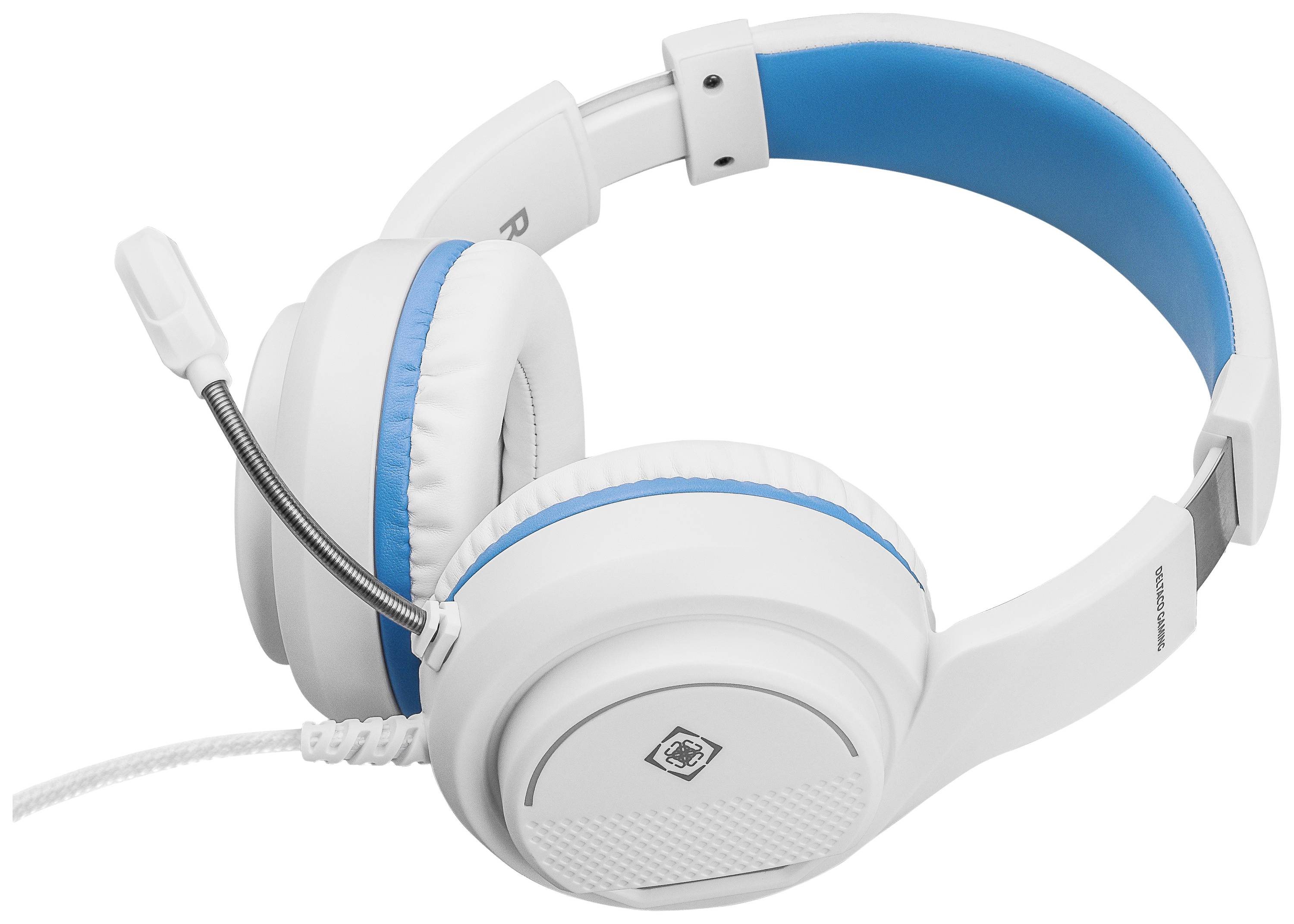 DELTACO GAMING GAM-127-W On Ear Headset kabelgebunden Stereo Weiß Gaming