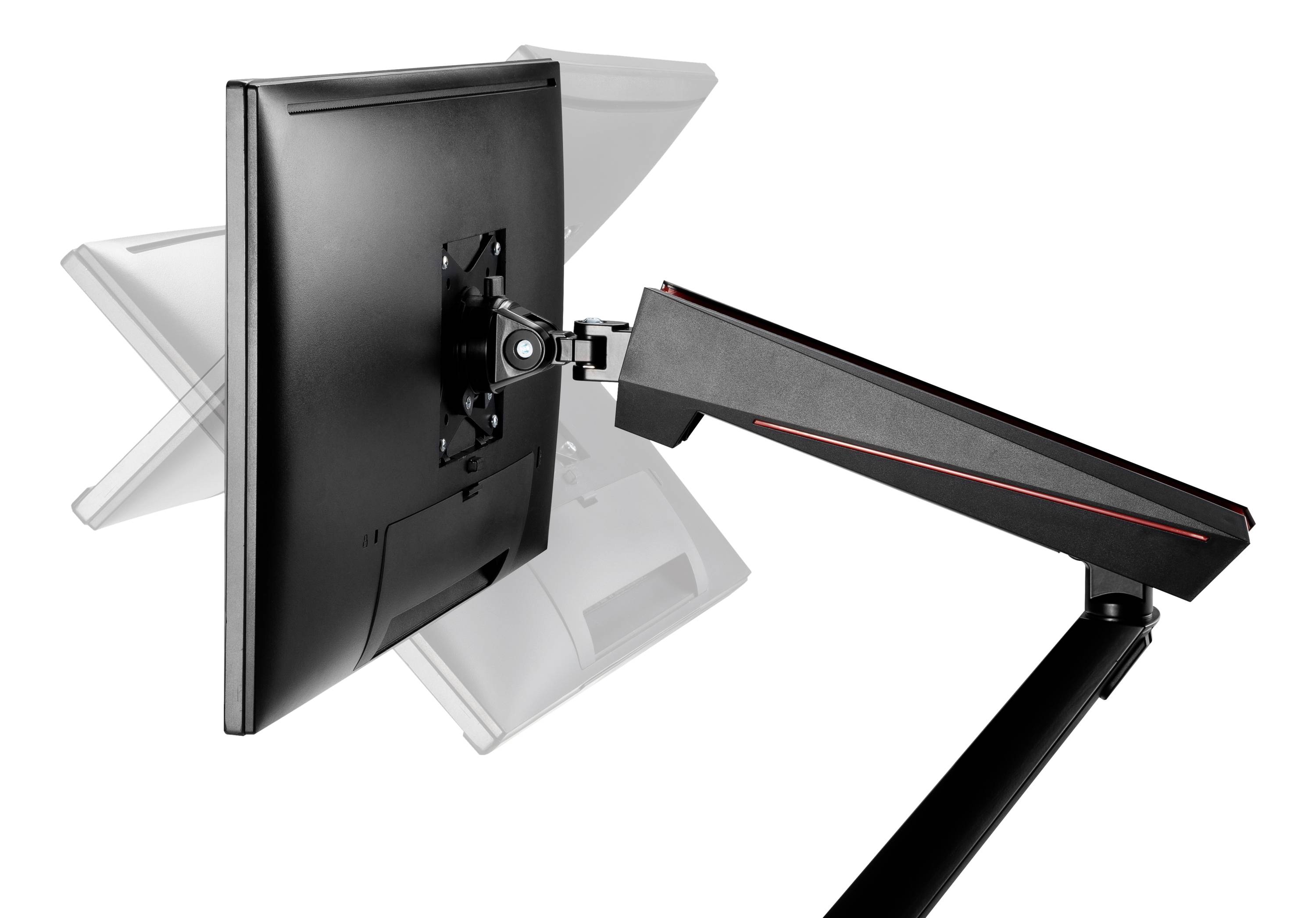 DELTACO GAMING Monitor-Tischhalterung GAM-102 2 Display(s) 43,2 cm (17") - 81,3 cm (32") Schwarz Drehbar, Neigbar, Schwenkbar