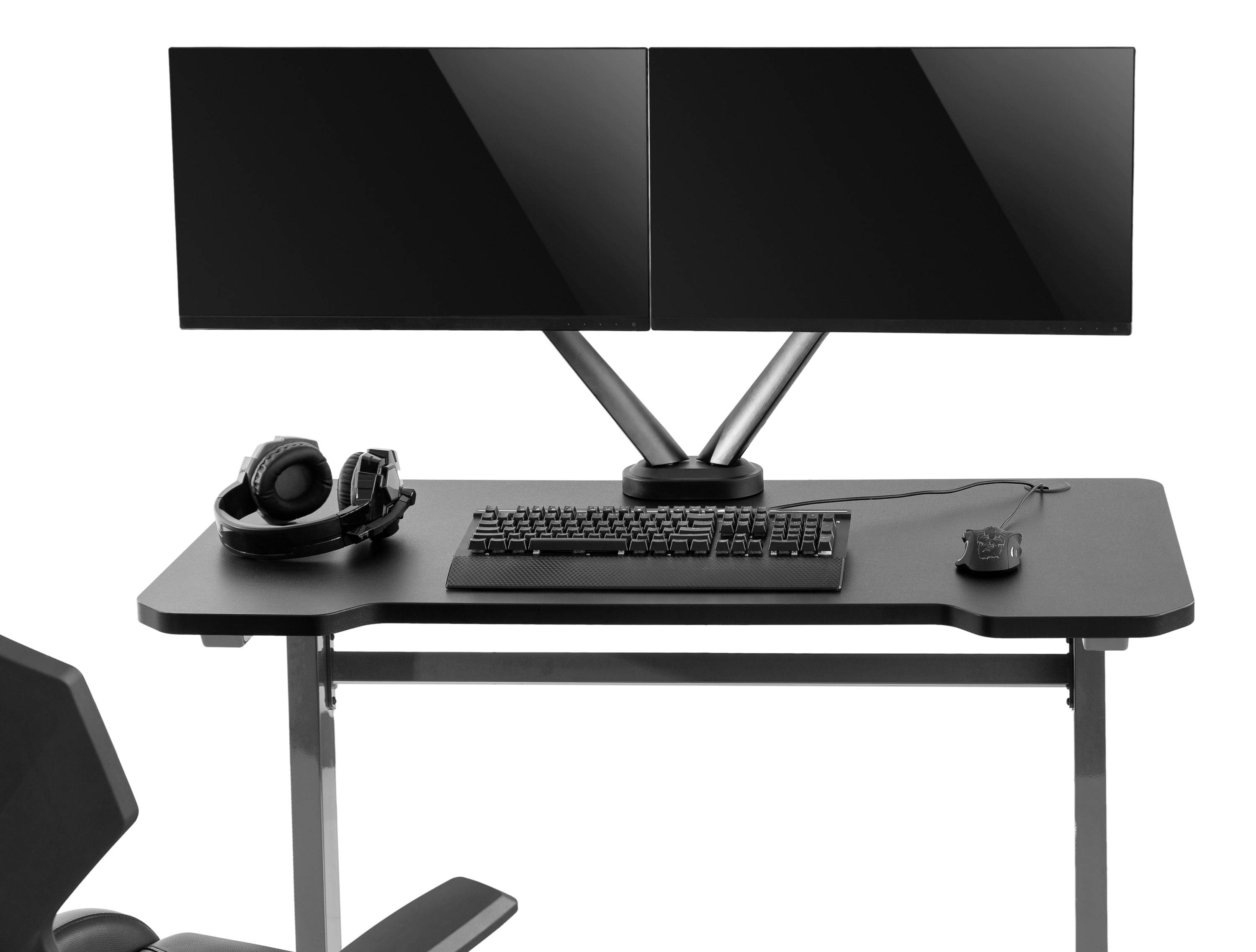 DELTACO GAMING Monitor-Tischhalterung GAM-102 2 Display(s) 43,2 cm (17") - 81,3 cm (32") Schwarz Drehbar, Neigbar, Schwenkbar