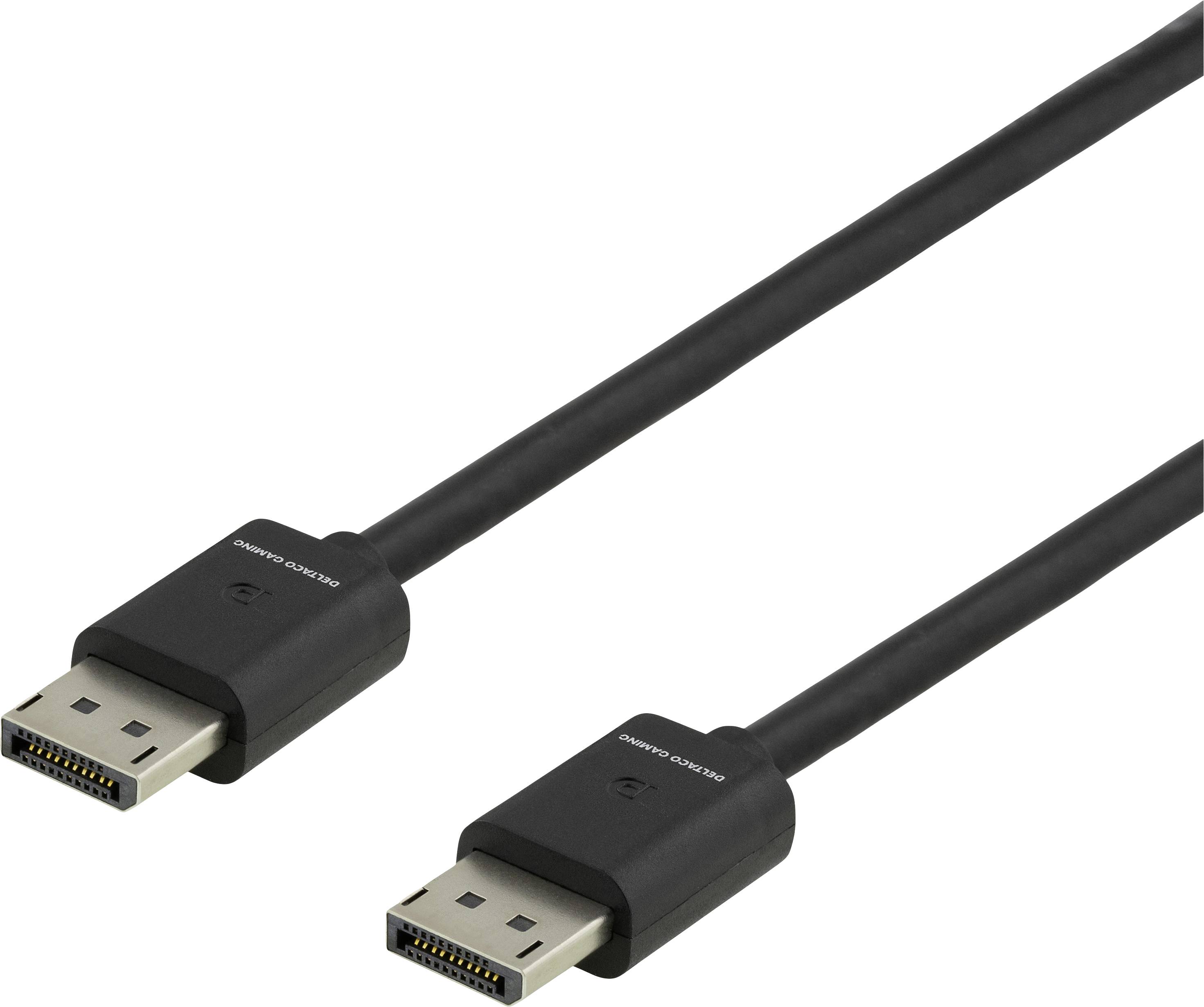 DELTACO GAMING DisplayPort Anschlusskabel DisplayPort Stecker, DisplayPort Stecker 2.00 m Schwarz G