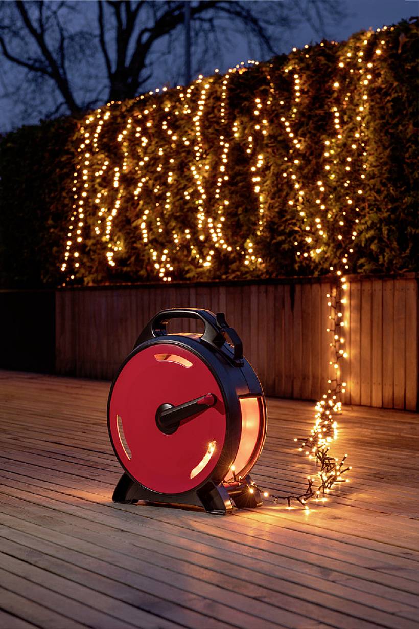 Konstsmide 3849-800 Lichterkette Außen EEK: E (A - G) netzbetrieben Anzahl Leuchtmittel 1000 LED Bernstein Beleuchtete Länge: 21.98 m mit Aufroller