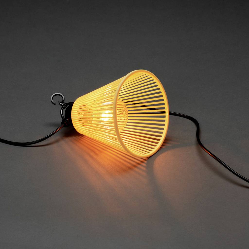 Konstsmide 2333-830 Lichterkette Außen EEK: G (A - G) netzbetrieben Anzahl Leuchtmittel 10 LED Bernstein Beleuchtete Länge: 9.15m