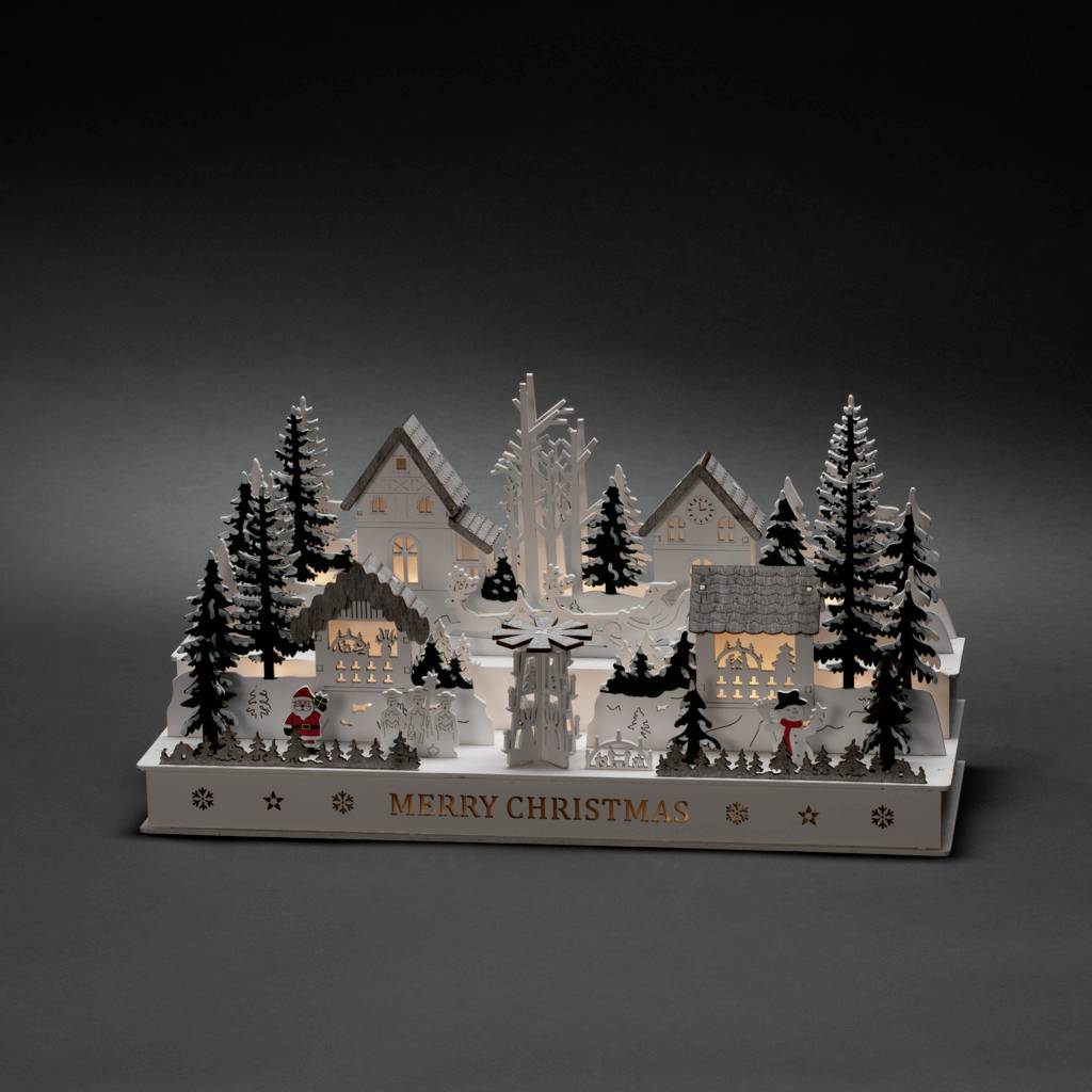 Konstsmide 3265-210 LED-Silhouette Dorf Warmweiß LED Weiß Timer