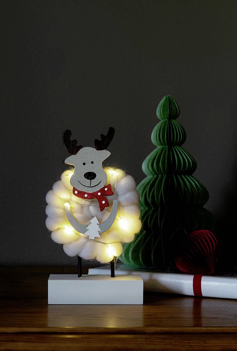 Konstsmide 3266-210 LED-Silhouette Elch Warmweiß LED Weiß Timer