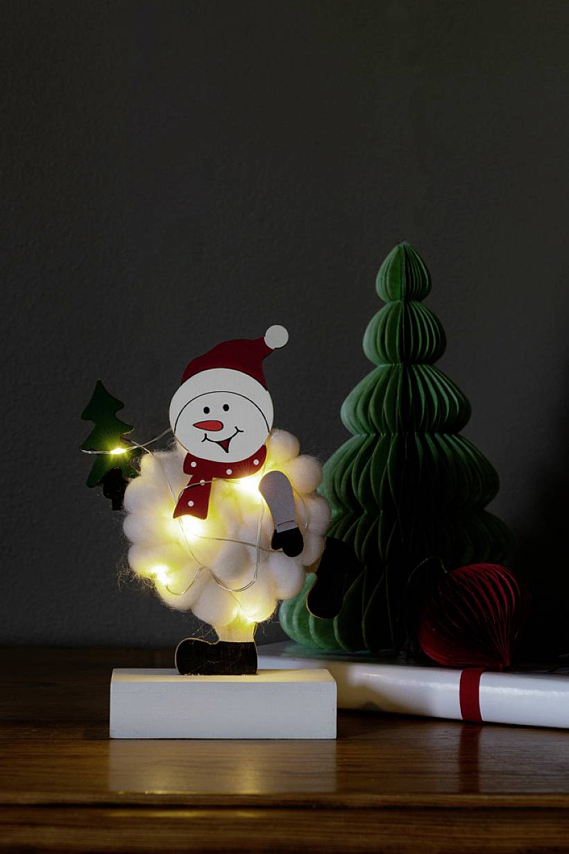 Konstsmide 3268-210 LED-Silhouette Schneemann Warmweiß LED Weiß Timer