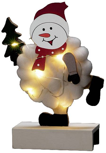 Konstsmide 3268-210 LED-Silhouette Schneemann Warmweiß LED Weiß Timer