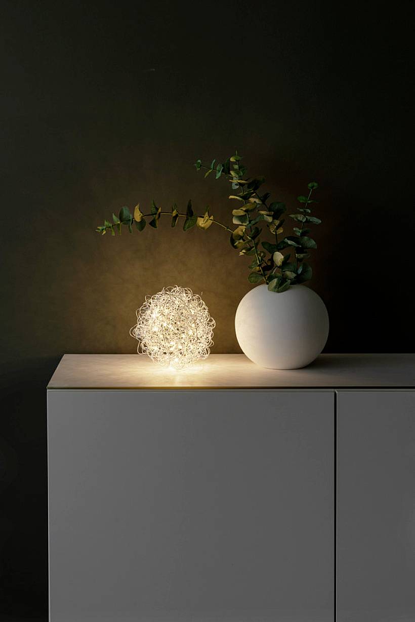 Konstsmide 3513-303 LED-Silhouette Kugel EEK G (A - G) Warmweiß LED Silber