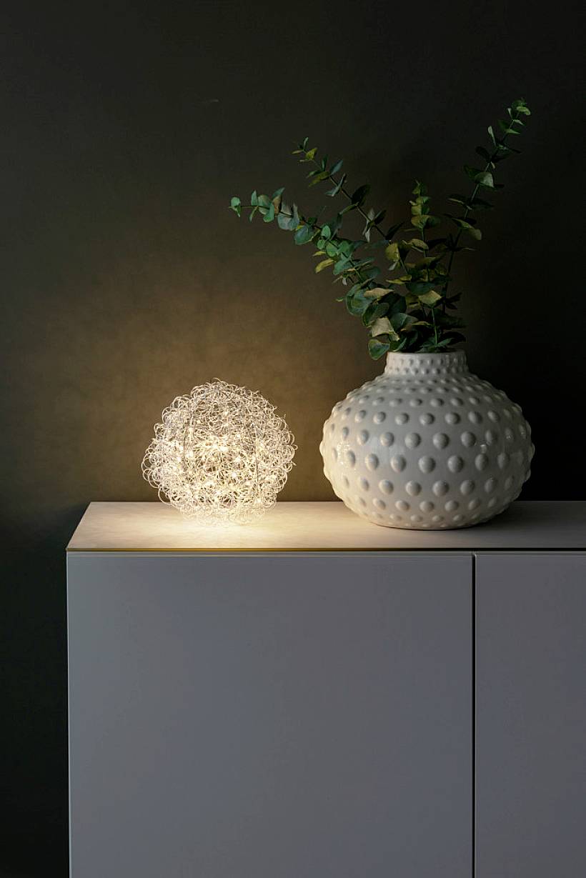 Konstsmide 3514-303 LED-Silhouette Kugel EEK F (A - G) Warmweiß LED Silber