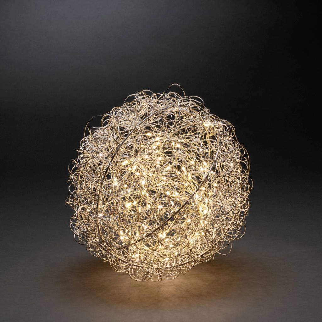 Konstsmide 3515-303 LED-Silhouette Kugel EEK F (A - G) Warmweiß LED Silber