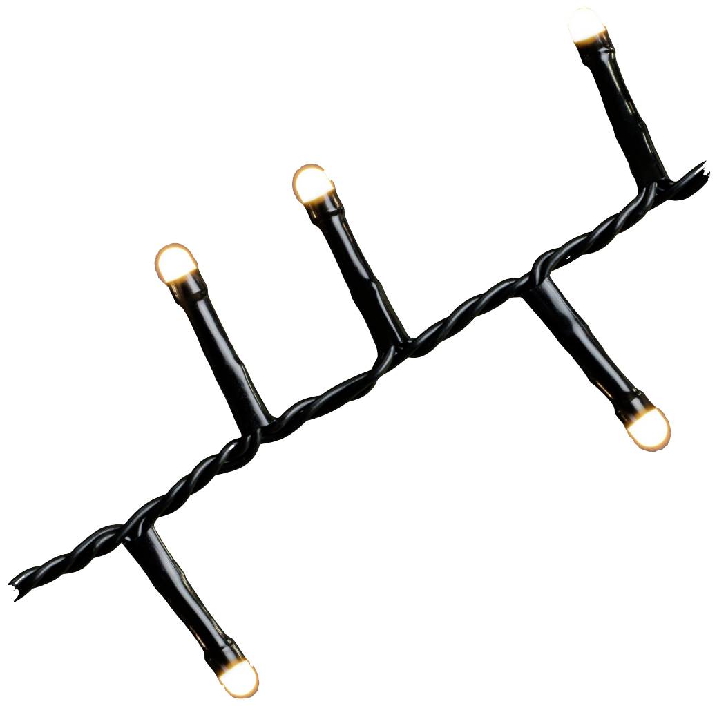 Konstsmide 3875-830 Lichterkette Innen EEK: E (A - G) netzbetrieben Anzahl Leuchtmittel 200 LED Bernstein Beleuchtete Länge: 4.38 m gefrostet
