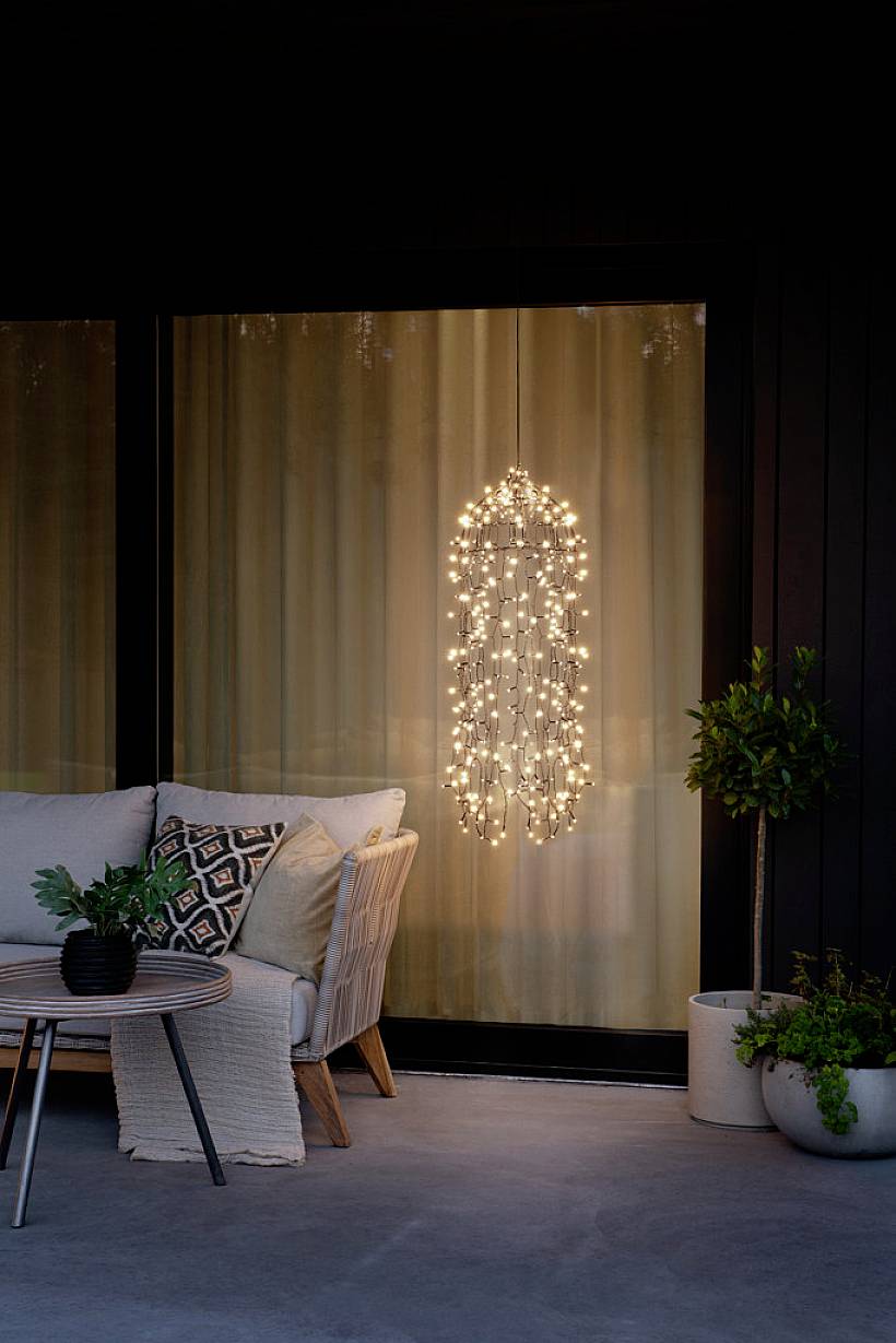 Konstsmide Lichtervorhang Außen 230 V/50 Hz EEK: E (A - G) 400 LED Warmweiß (Ø x H) 300 mm x 950 m