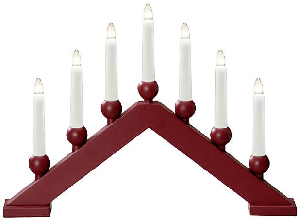 Konstsmide 3935-525 Schwibbogen Warmweiß Glühlampe Dunkelrot, Matt