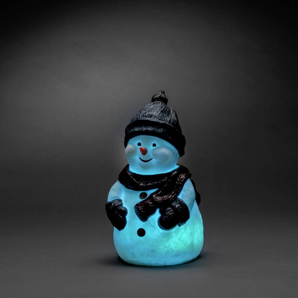 Konstsmide 4248-000 Acryl-Figur Schneemann 3-farbig LED Weiß