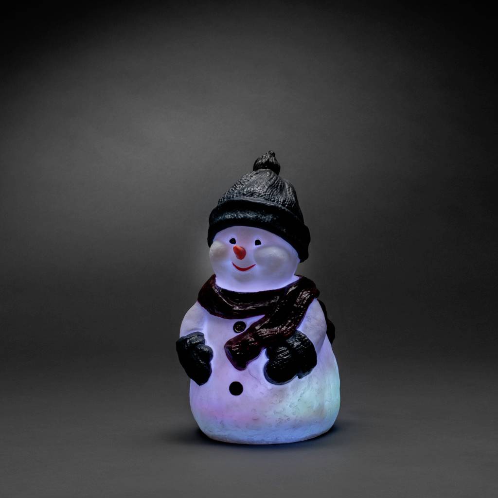 Konstsmide 4248-000 Acryl-Figur Schneemann 3-farbig LED Weiß