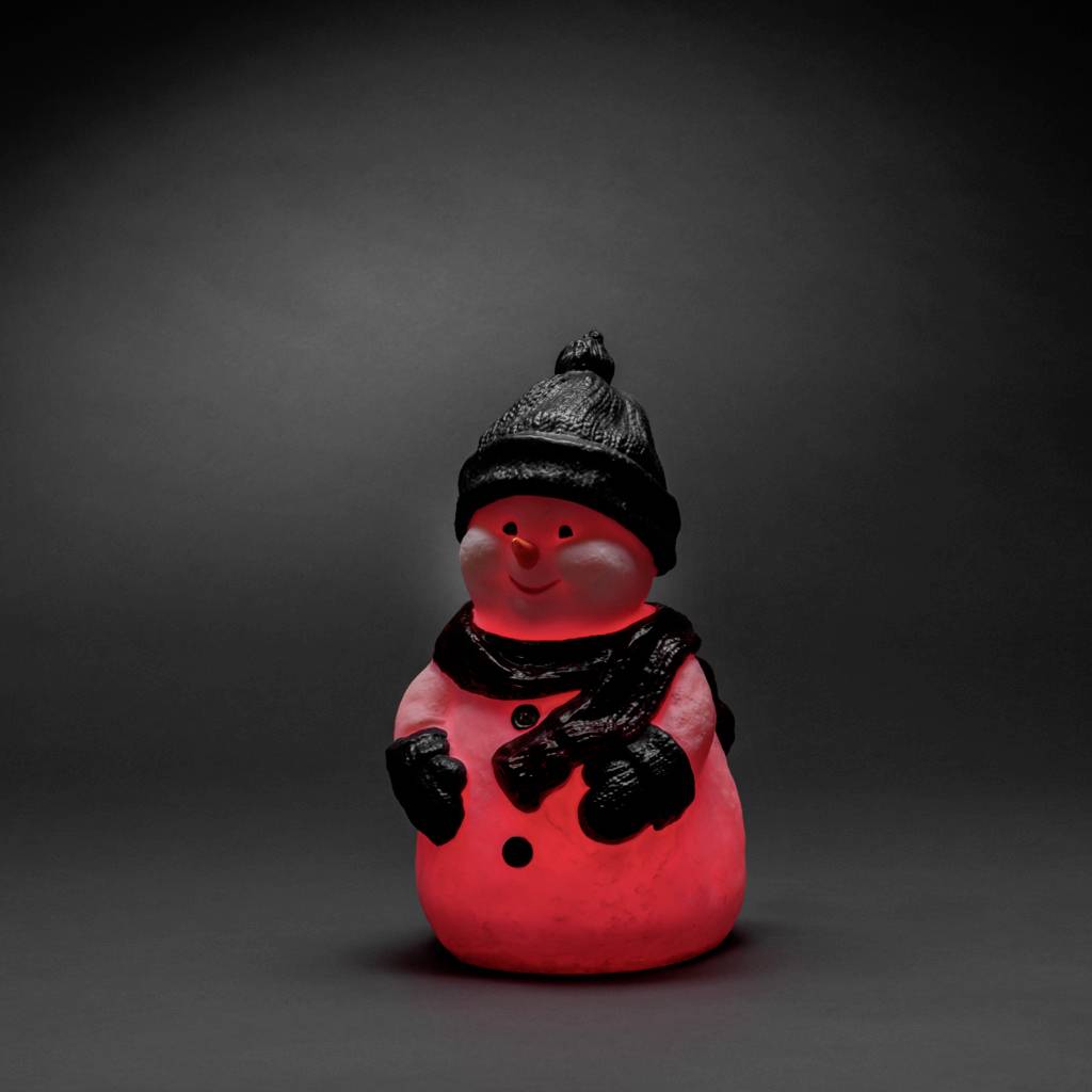 Konstsmide 4248-000 Acryl-Figur Schneemann 3-farbig LED Weiß