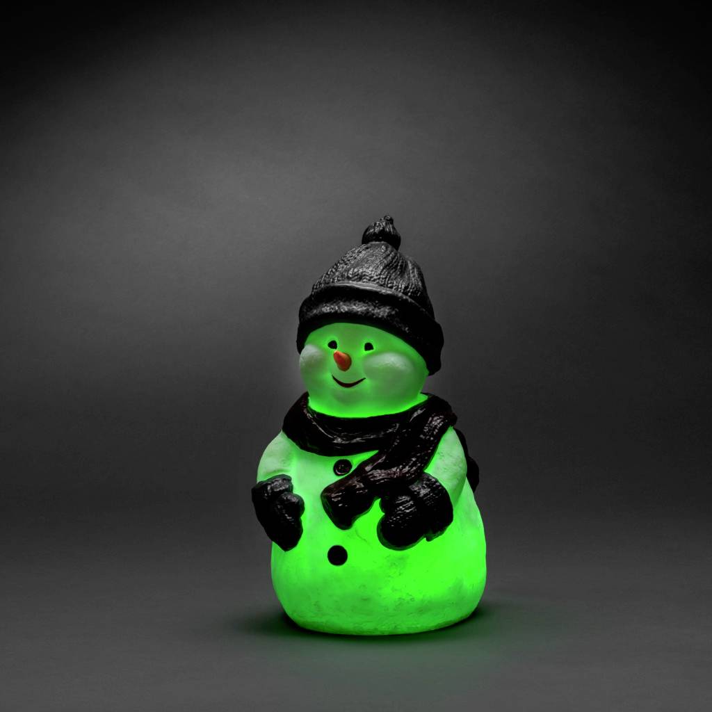 Konstsmide 4248-000 Acryl-Figur Schneemann 3-farbig LED Weiß