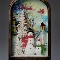 Konstsmide 4282-000 LED-Laterne Schneemann Warmweiß LED Braun mit Wasser gefüllt, Timer Konstsmide 4282-000 LED-Laterne Schneemann Warmweiß LED Braun mit Wasser gefüllt, Timer