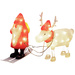 Konstsmide 6239-103 Acryl-Figur EEK: G (A - G) Weihnachtsmann, Rentier Warmweiß LED Rot, Weiß