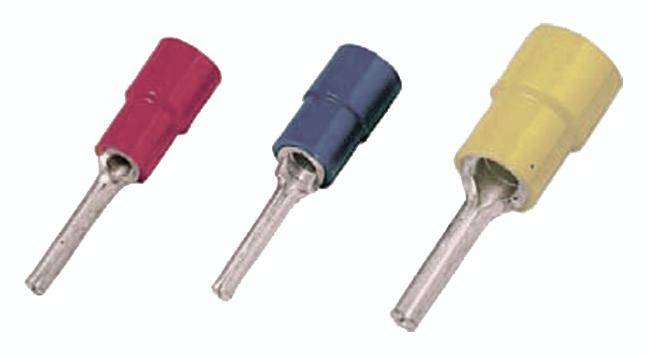 Intercable 180866 Stiftkabelschuh 0.50mm² 1mm² Teilisoliert Rot