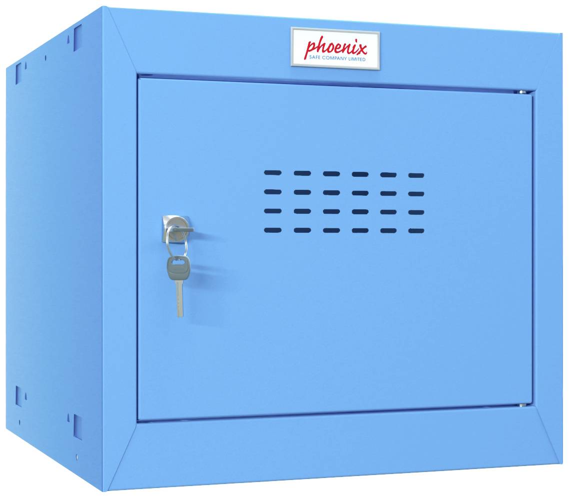 Phoenix CL0344BBK Würfel Schließfach Klein Blau m. Schlüssel-Schloss (B x H x T) 400 x 365 x 400 mm N/A