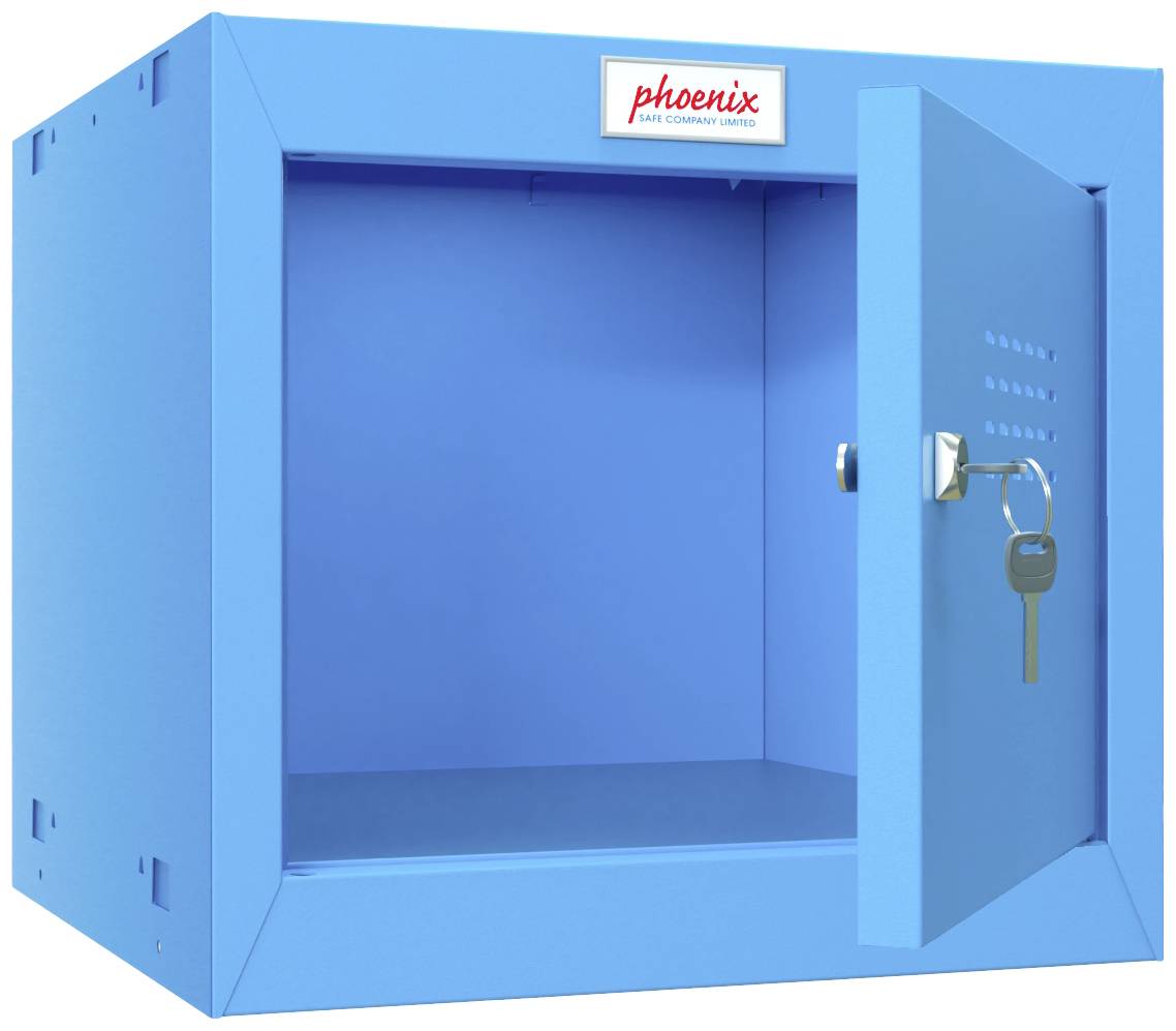 Phoenix CL0344BBK Würfel Schließfach Klein Blau m. Schlüssel-Schloss (B x H x T) 400 x 365 x 400 mm N/A