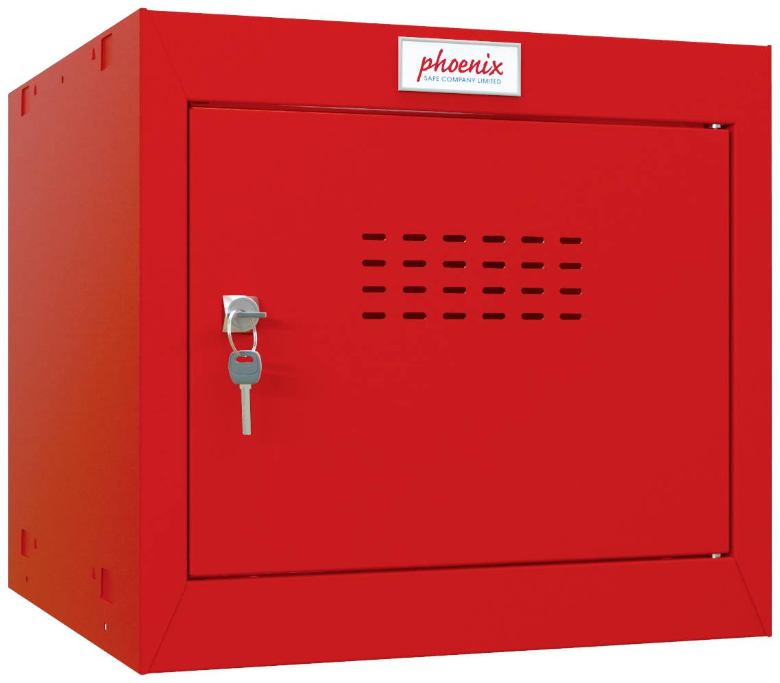 Phoenix CL0344RRK Würfel Schließfach Klein Rot m. Schlüssel-Schloss (B x H x T) 400 x 365 x 400 mm mit Schlüsselschloss
