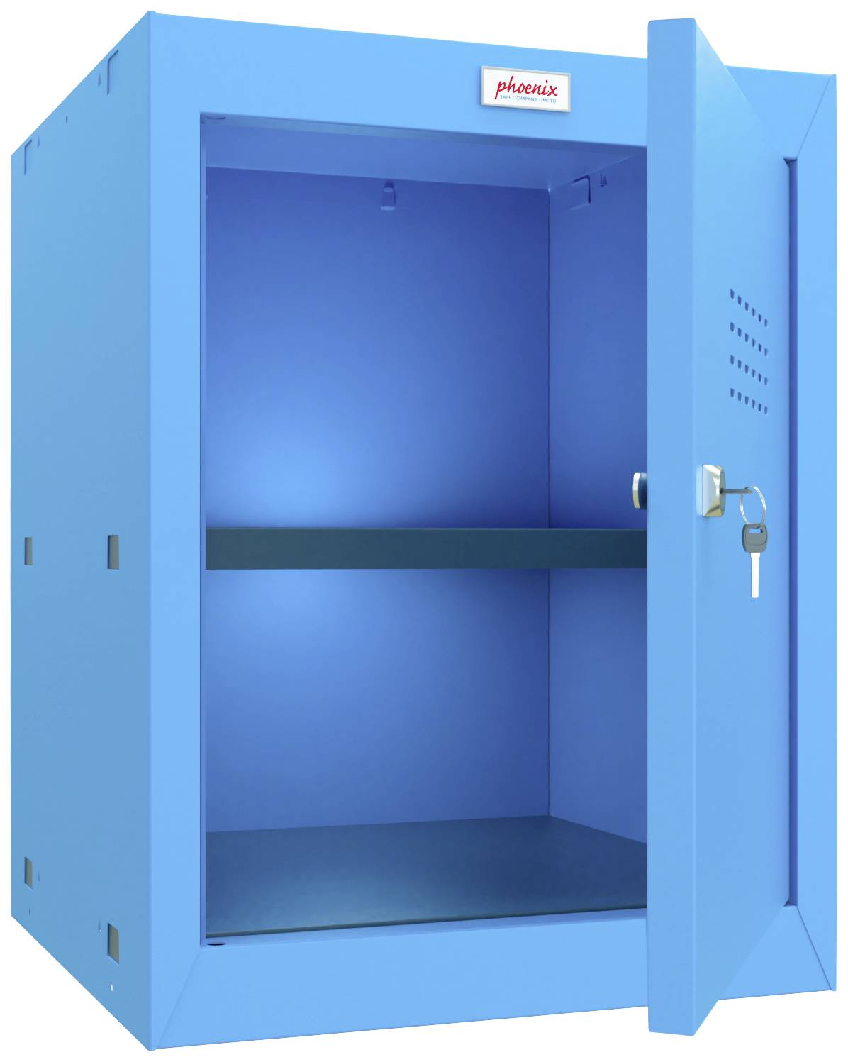 Phoenix CL0544BBK Würfel Schließfach Mittel 1 Blau m. Schlüssel-Schloss (B x H x T) 400 x 520 x 400 mm mit Schlüsselschloss
