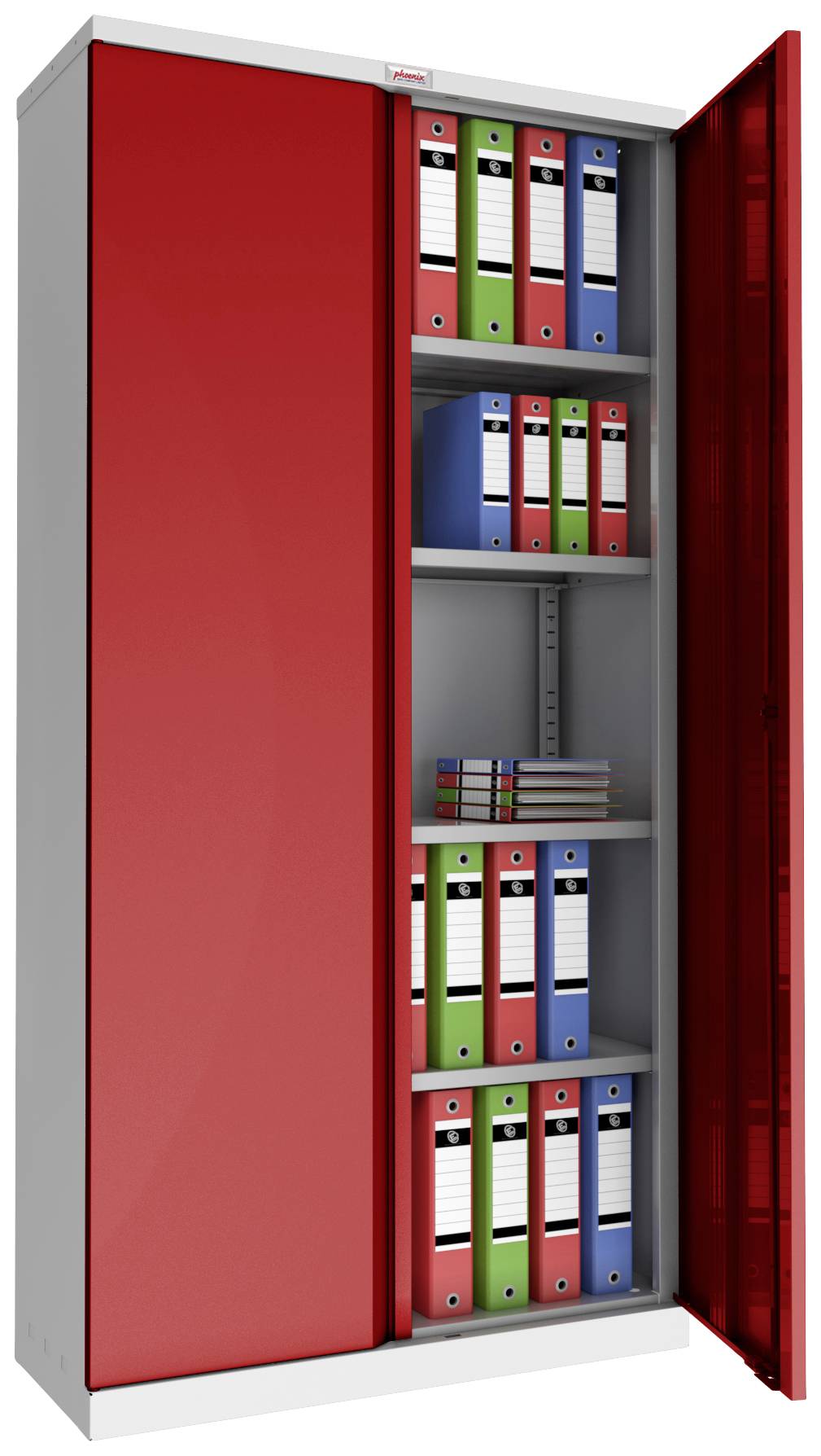 Phoenix SCL1891GRE Stahlschrank Groß grau/rot m. Electr.-Schloss (B x H x T) 915 x 1830 x 370 mm mit Elektronikschloss