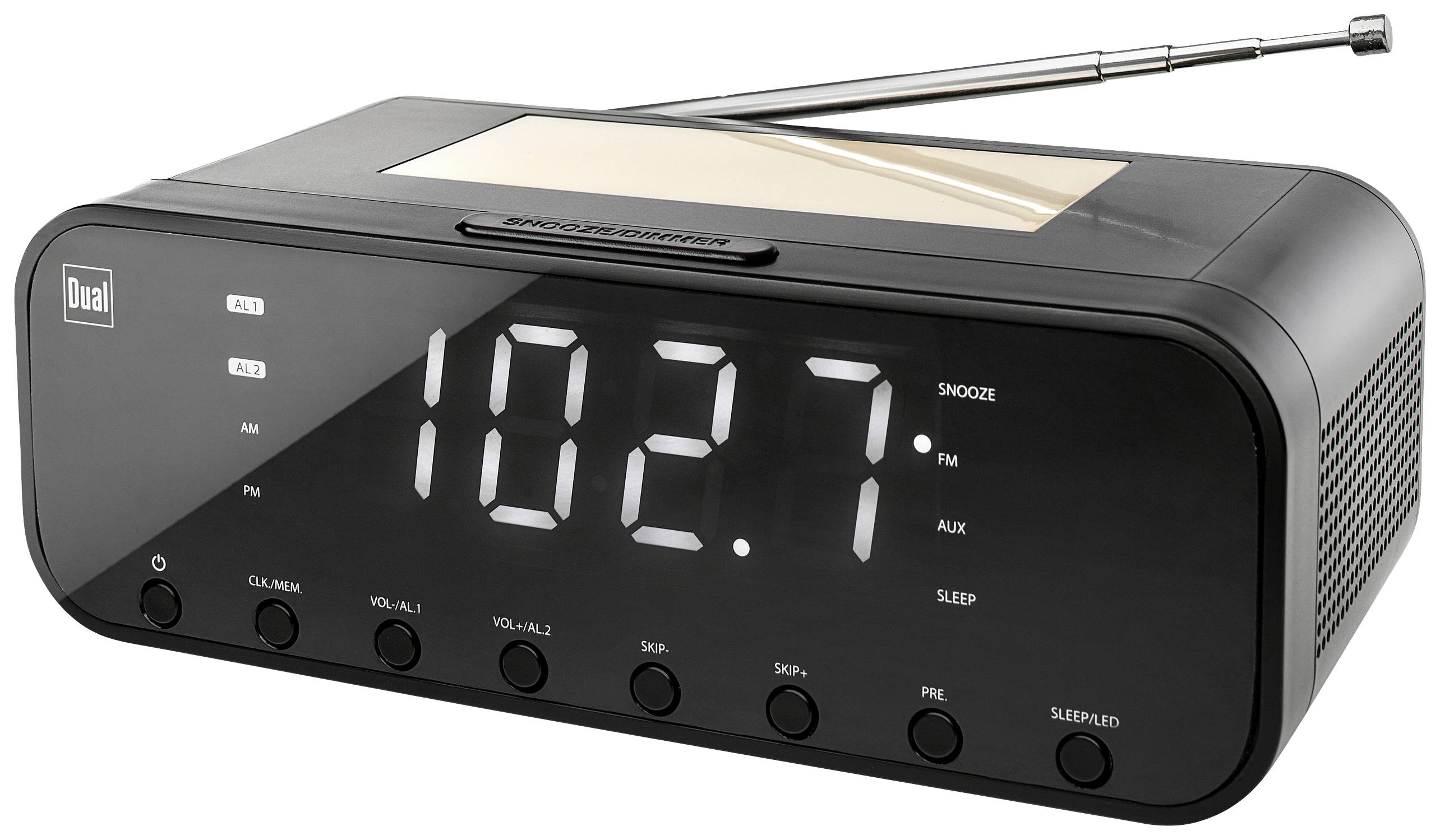 Dual WL 4 Radiowecker UKW AUX, Bluetooth® Weckfunktion Schwarz