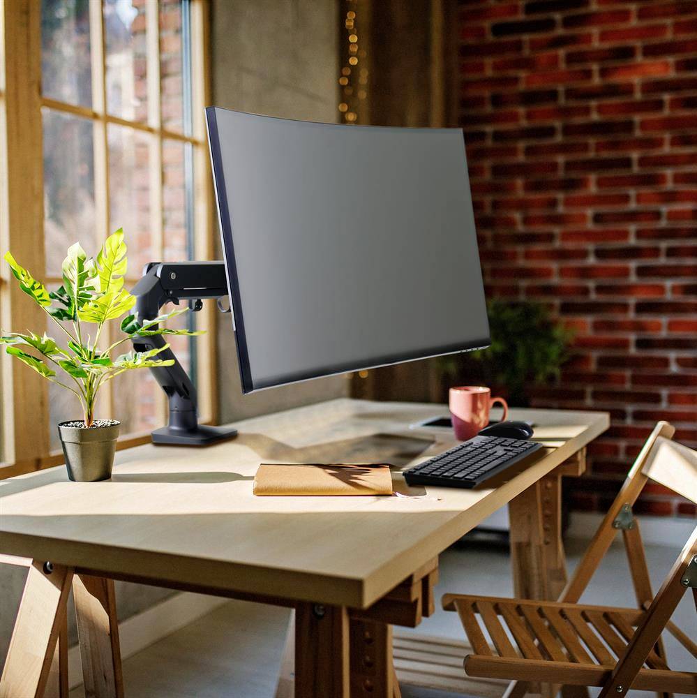 Ergotron Monitor-Tischhalterung HX Arm Desk Mount 1 Display(s) 38,1 cm (15") - 124,5 cm (49") Schwarz Drehbar, Höhenverstellbar, Neigbar, Schwenkbar