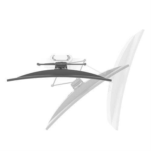 Ein grauer Kleiderbügel mit Klammern, aus transparentem Kunststoff, in schlichter, moderner Form. Perfekt zum Aufhängen von Kleidung.