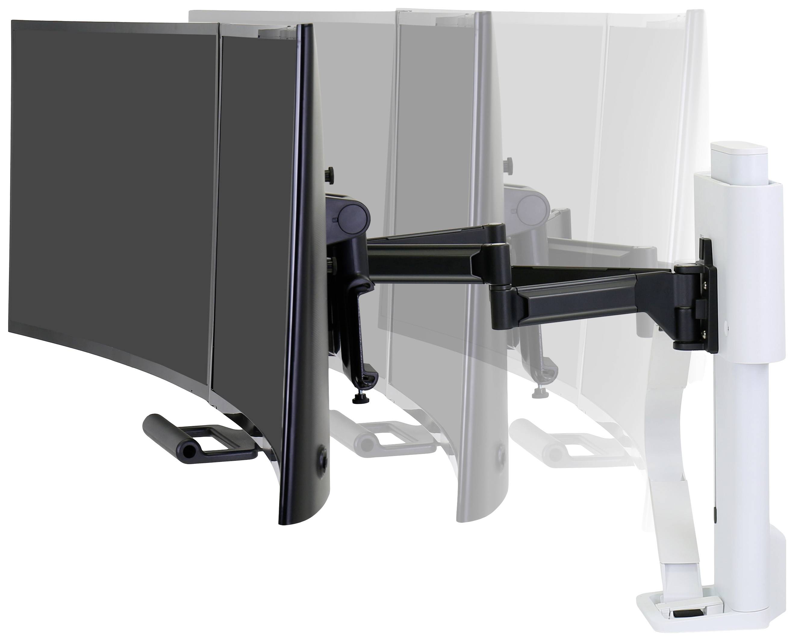 Ergotron TRACE™ Monitor-Tischhalterung 2 Display(s) 53,3 cm (21") - 68,6 cm (27") Weiß Drehbar, Höhenverstellbar, Neigbar, Schwenkbar
