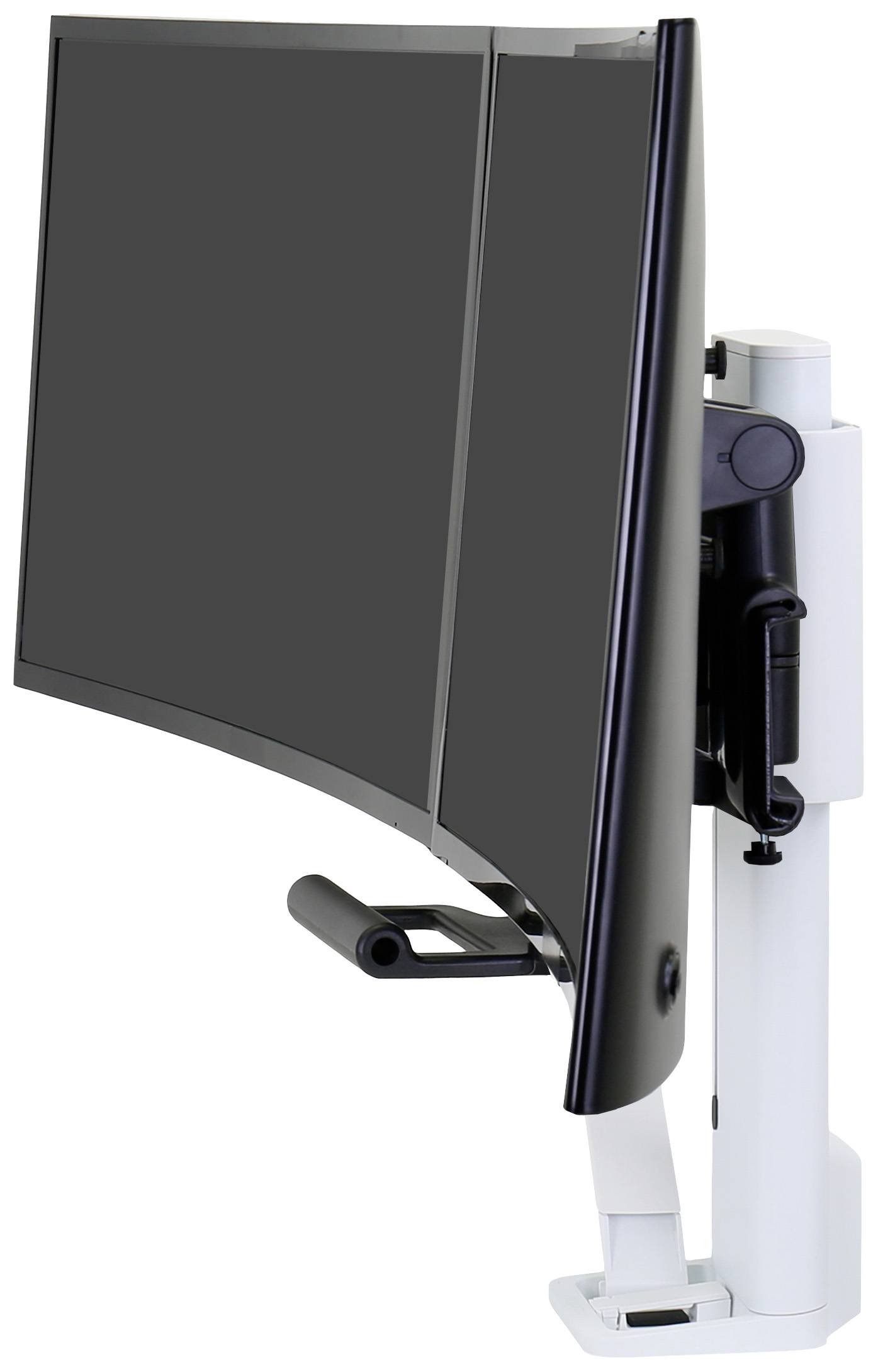 Ergotron TRACE™ 2fach Monitor-Tischhalterung 53,3 cm (21") - 68,6 cm (27") Weiß Drehbar, Höhenverstellbar, Neigbar, Schwenkbar