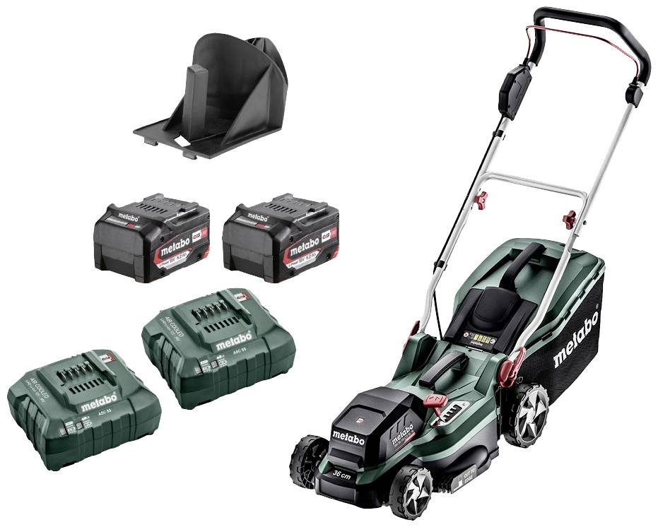 Metabo RM 36-18 LTX BL 36 Akku Akku-Rasenmäher inkl. 2. Akku, inkl. Ladegerät 18V Schnittbreite (max.) 36cm