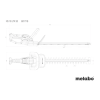 Metabo HS 18 LTX 55 Akku Heckenschere ohne Akku 18V Metabo HS 18 LTX 55 Akku Heckenschere ohne Akku 18V