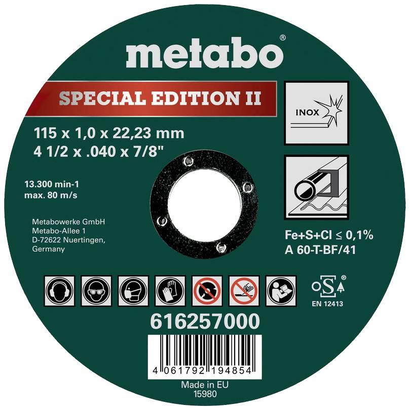 Metabo 616257000 Trennscheibe gerade 115mm