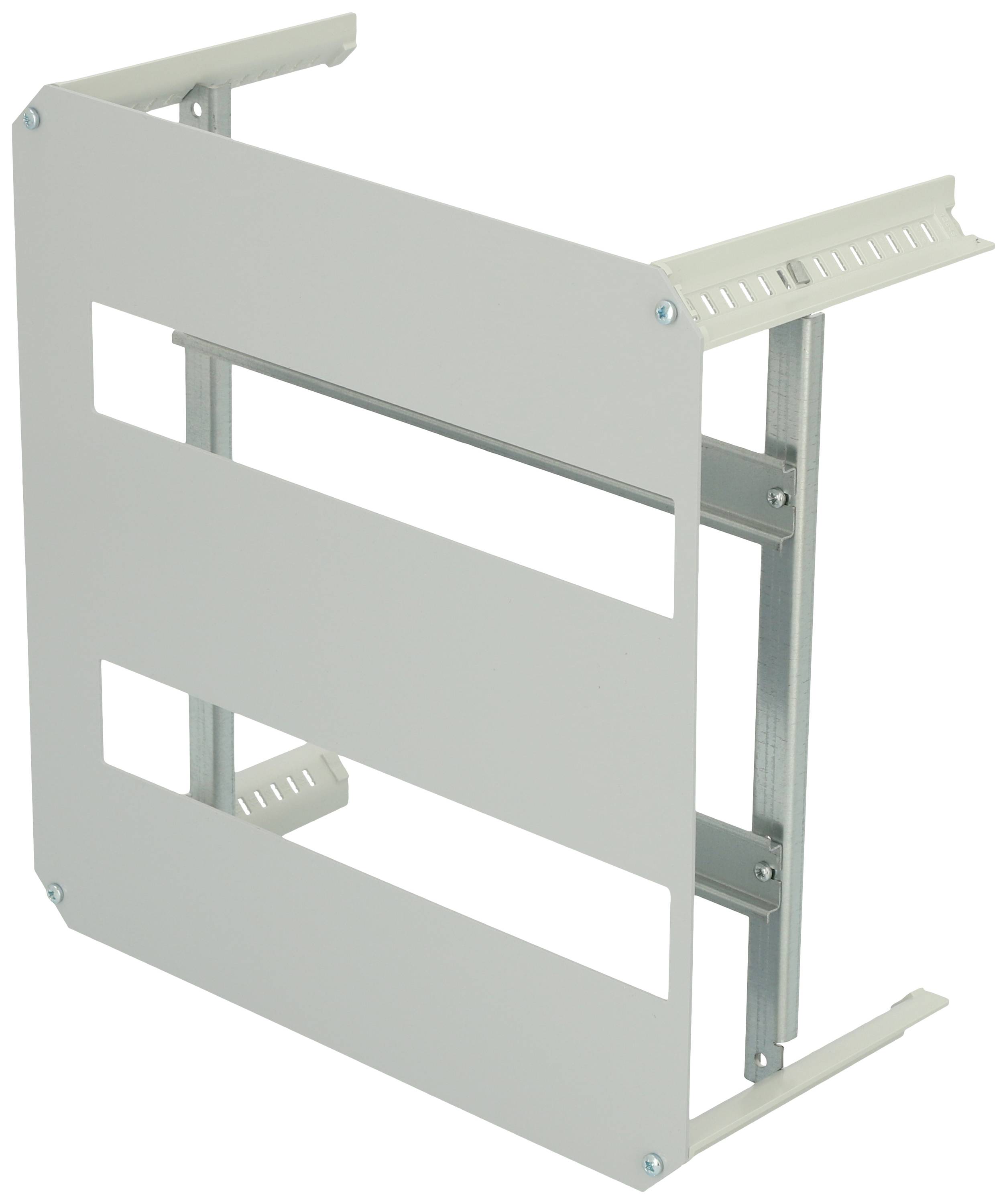 Metallhalterung zur Wandmontage, geeignet für die Anbringung von Geräten oder Installationen.