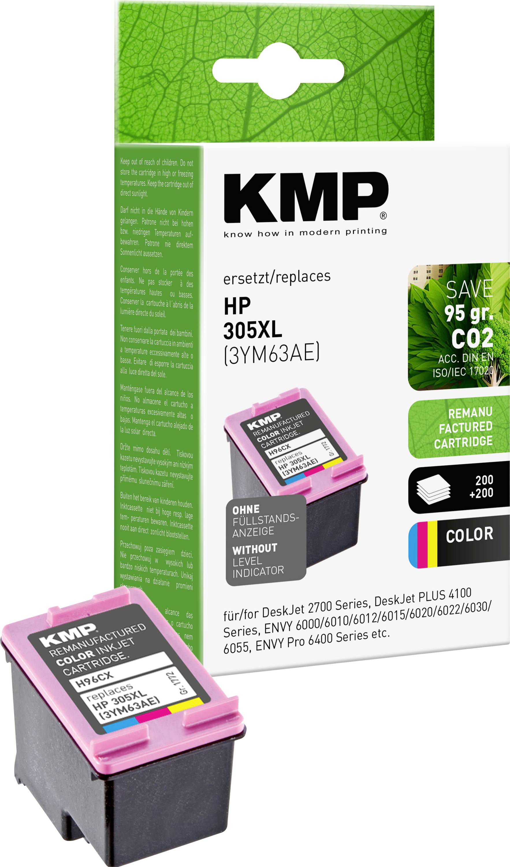 KMP Druckerpatrone ersetzt HP 305XL, 3YM63AE Kompatibel Color H96CX 1772,4030