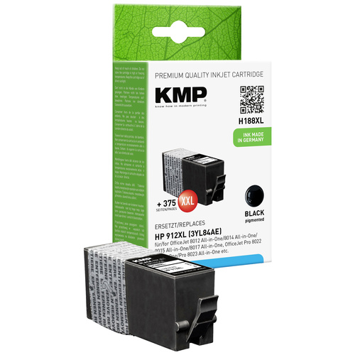 KMP Tinte ersetzt HP 912XL (3YL84AE) Kompatibel einzeln Schwarz H188X 1765,0001