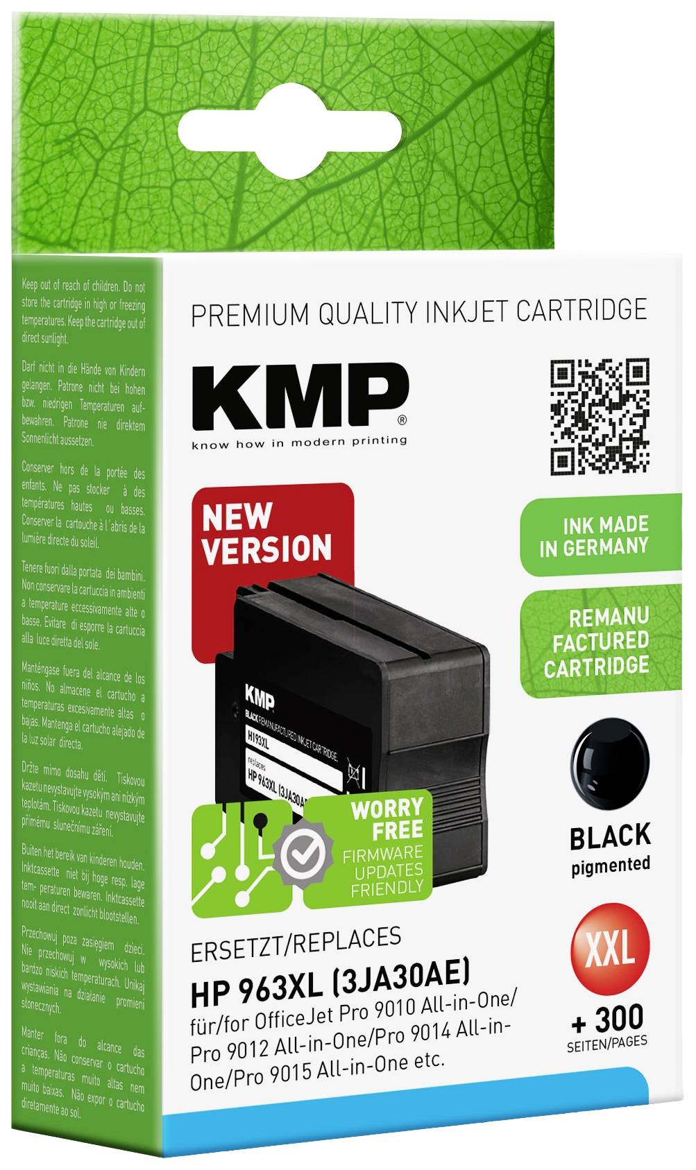 KMP Tinte ersetzt HP 963XL (3JA30AE) Kompatibel einzeln Schwarz H193X 1766,4001