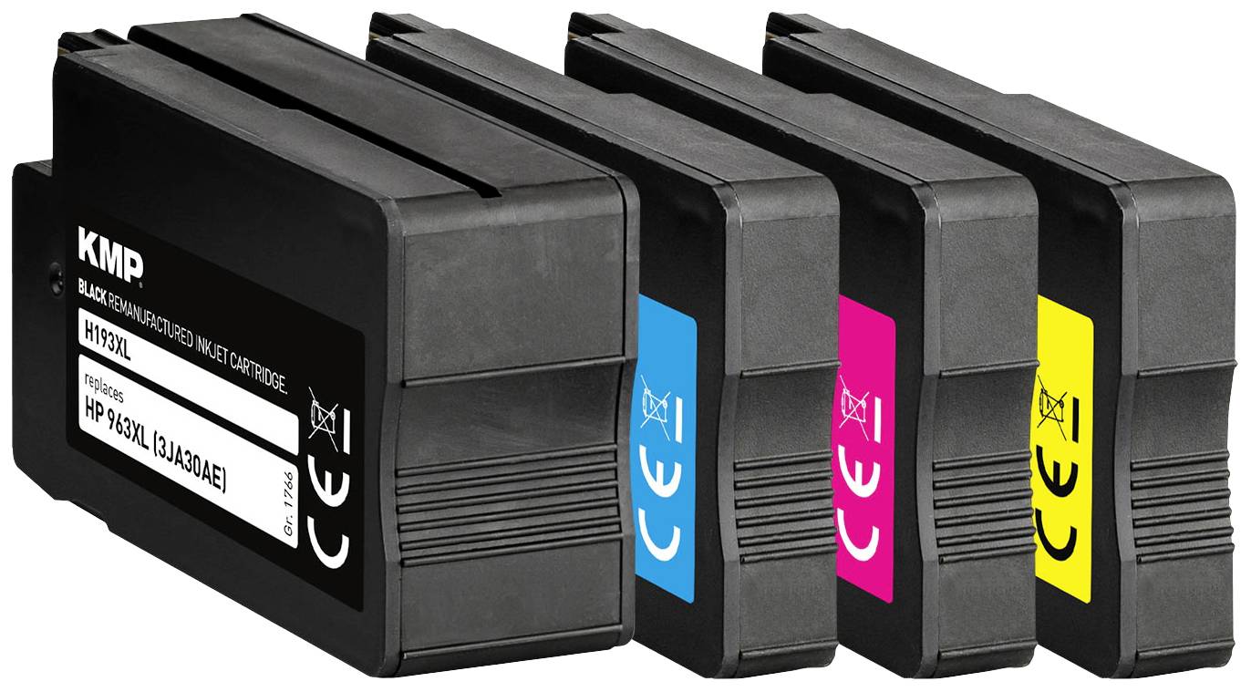 KMP Tinte ersetzt HP 963XL (3YP35AE) Kompatibel Kombi-Pack Schwarz, Cyan, Magenta, Gelb H193XV 1766,4005
